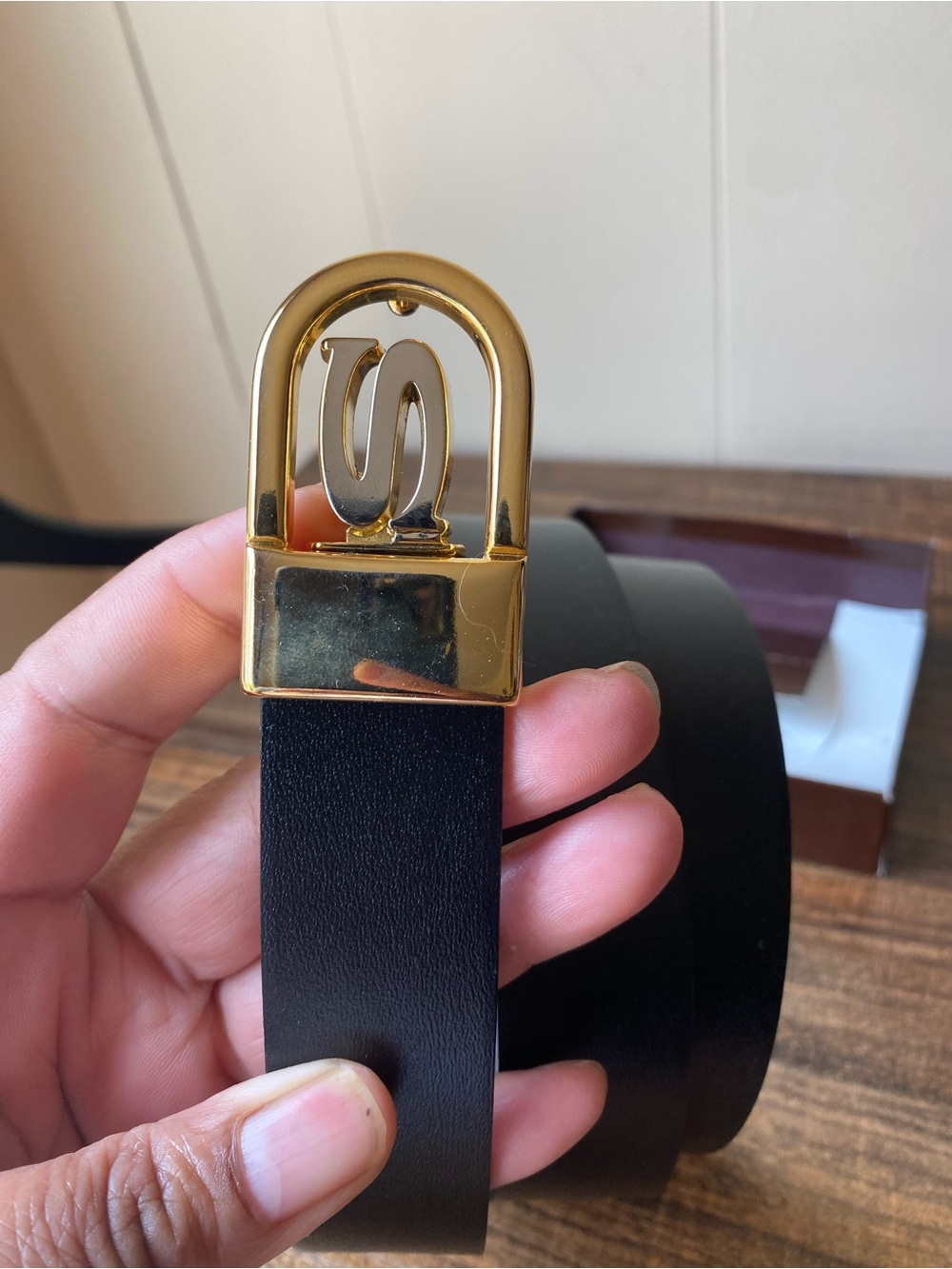 Vintage Leather Belt, 40” adjustable - Picture 3 of 9